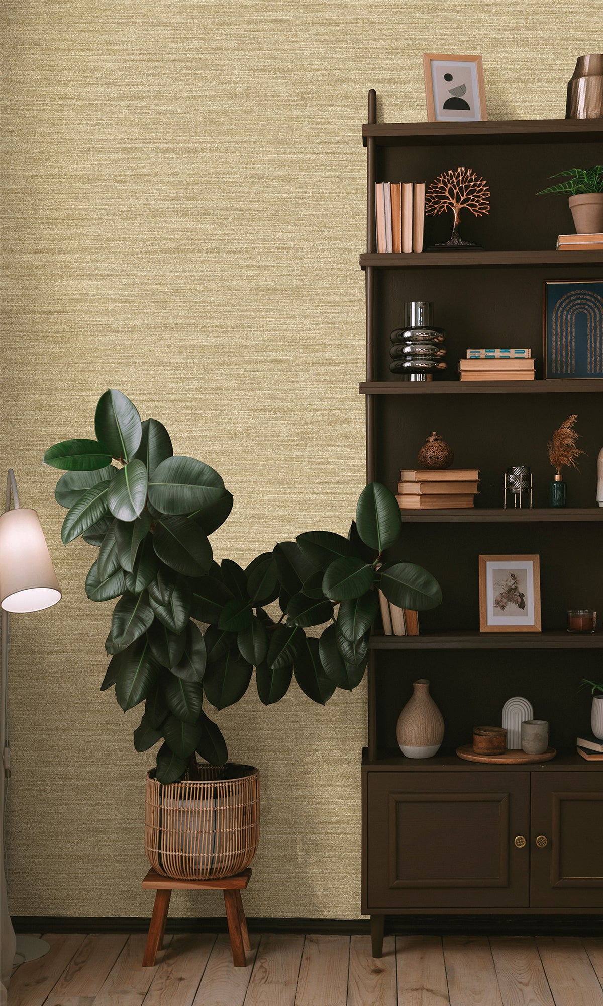 Beige Handwoven Weave Textured Wallpaper R9715