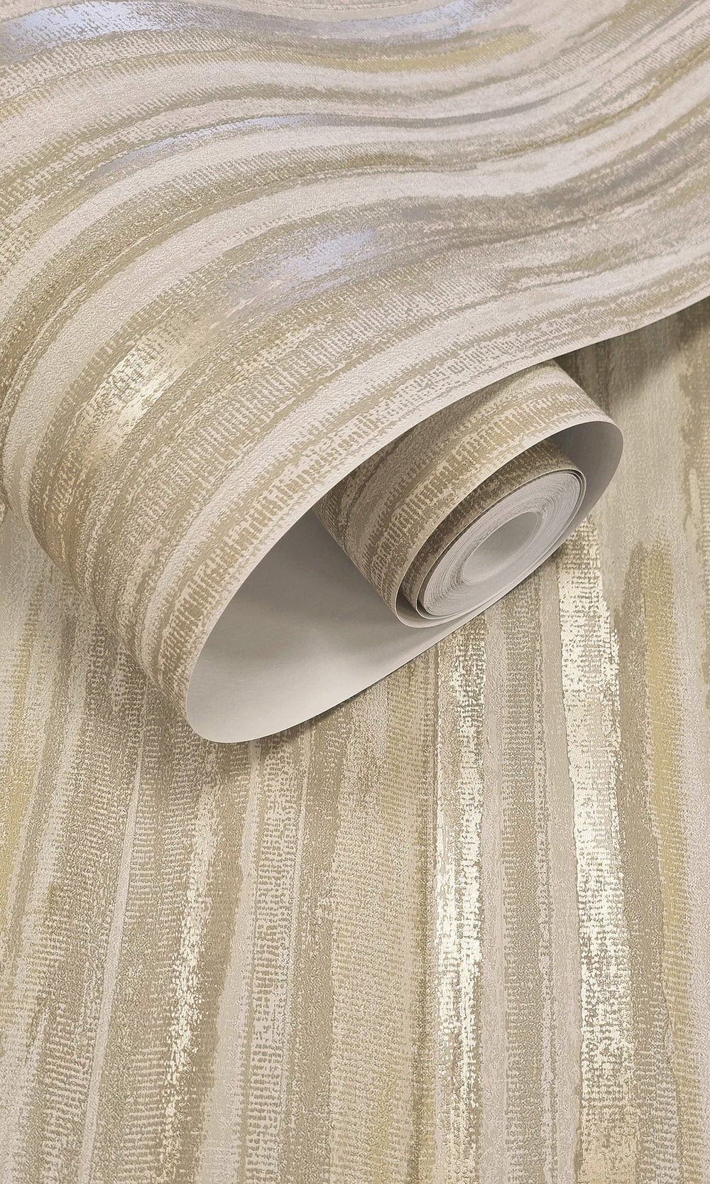 Taupe Striking Textured Striped Wallpaper R9718