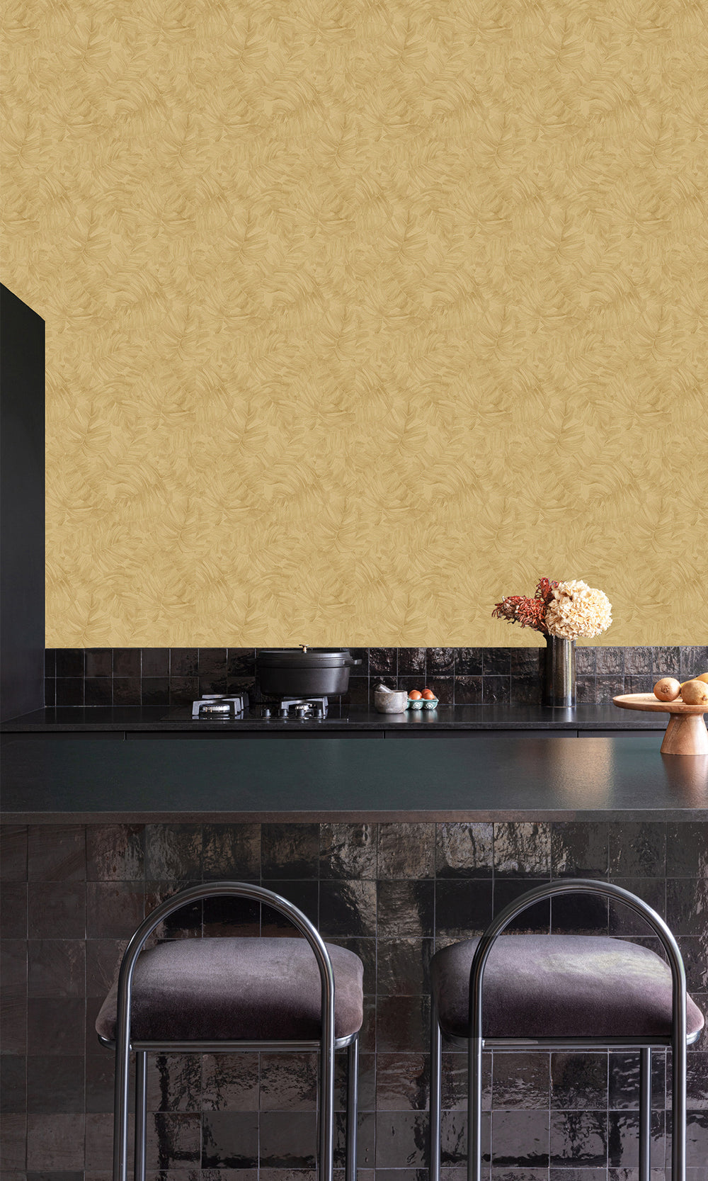 Sorell Brown All-over Monstera Leaves Wallpaper R9724
