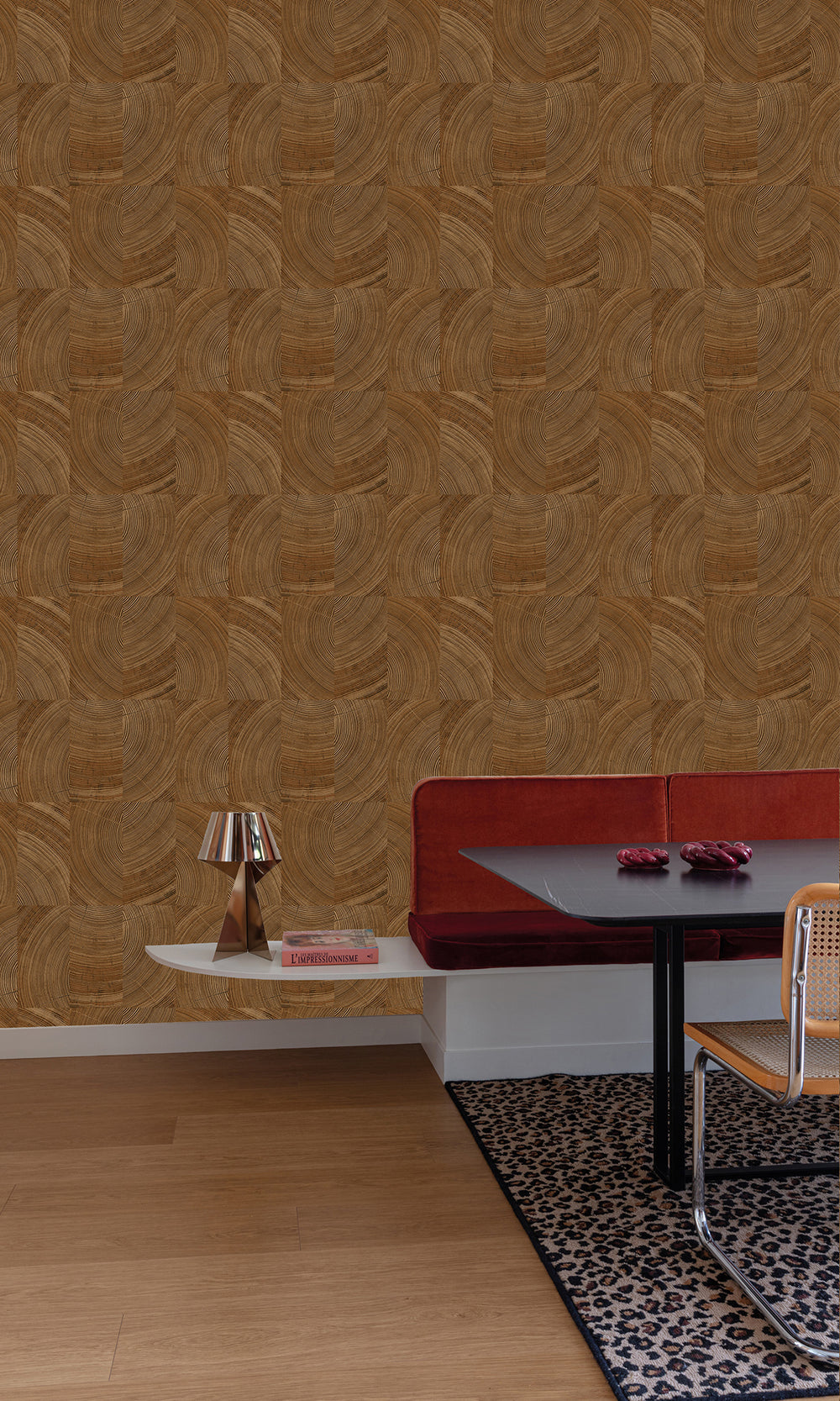 Dallas Collaged Tree Cross Section Wallpaper R9728