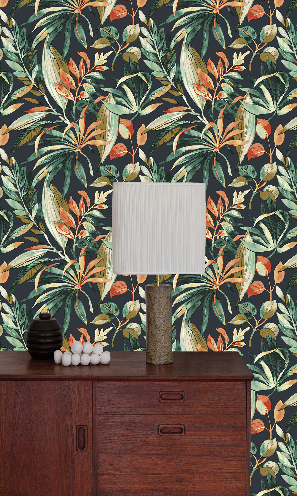 Cofferfield/Charcoal Branch/ Leaves Motives Wallpaper R9732