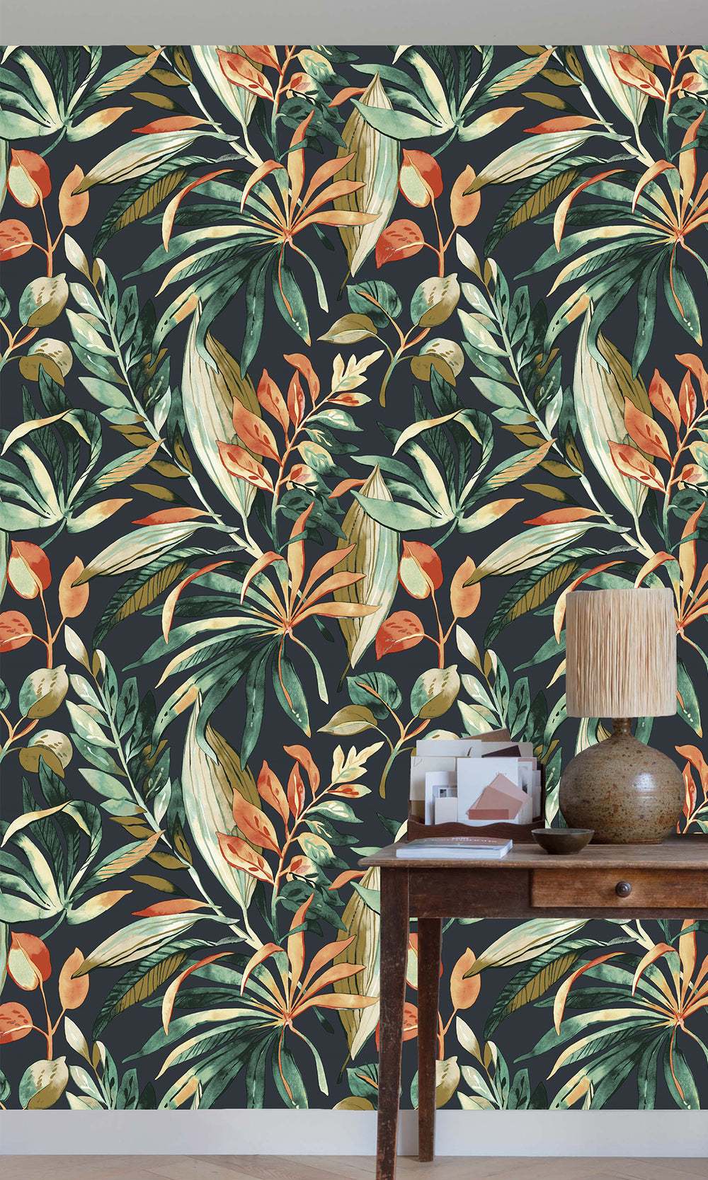 Cofferfield/Charcoal Branch/ Leaves Motives Wallpaper R9732