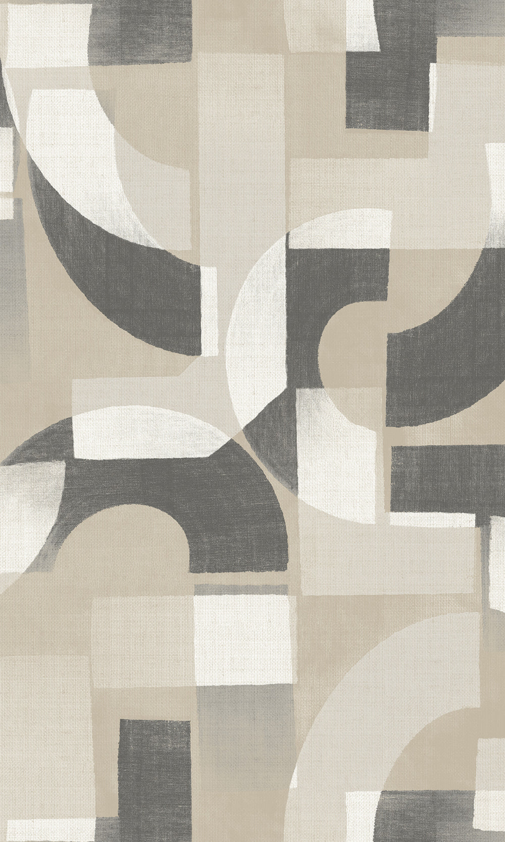 Bison Hide/Ironside Grey Geometric Collage Wallpaper R9737