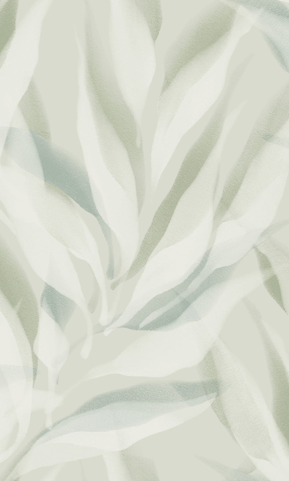 Bud Green Allover Dracaena Leaves Wallpaper R9739