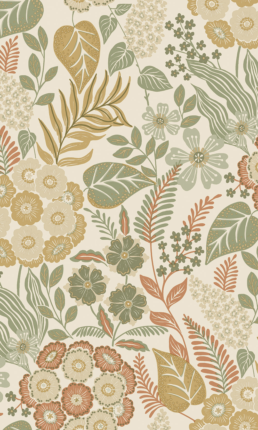 Aths/Mongoose Brown Tropical Bouquet Wallpaper R9747