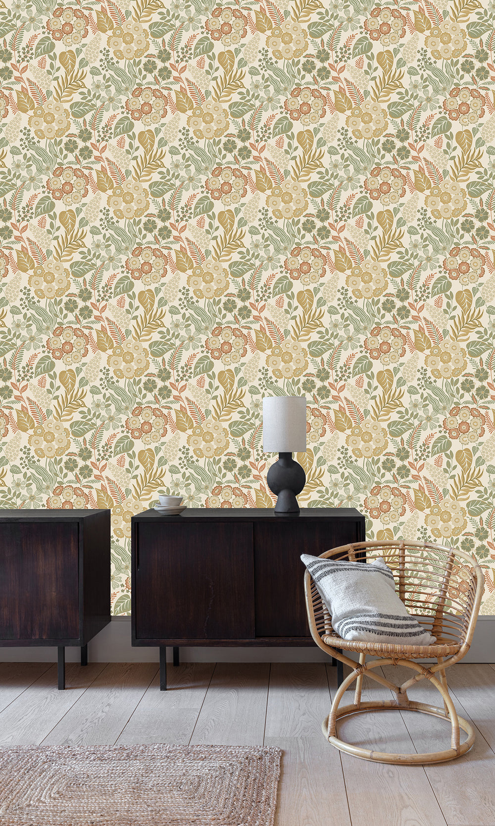 Aths/Mongoose Brown Tropical Bouquet Wallpaper R9747