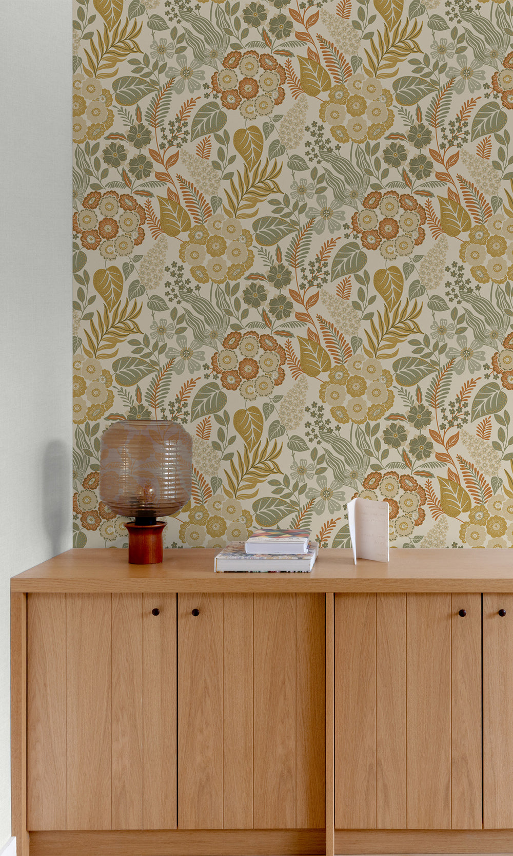 Aths/Mongoose Brown Tropical Bouquet Wallpaper R9747