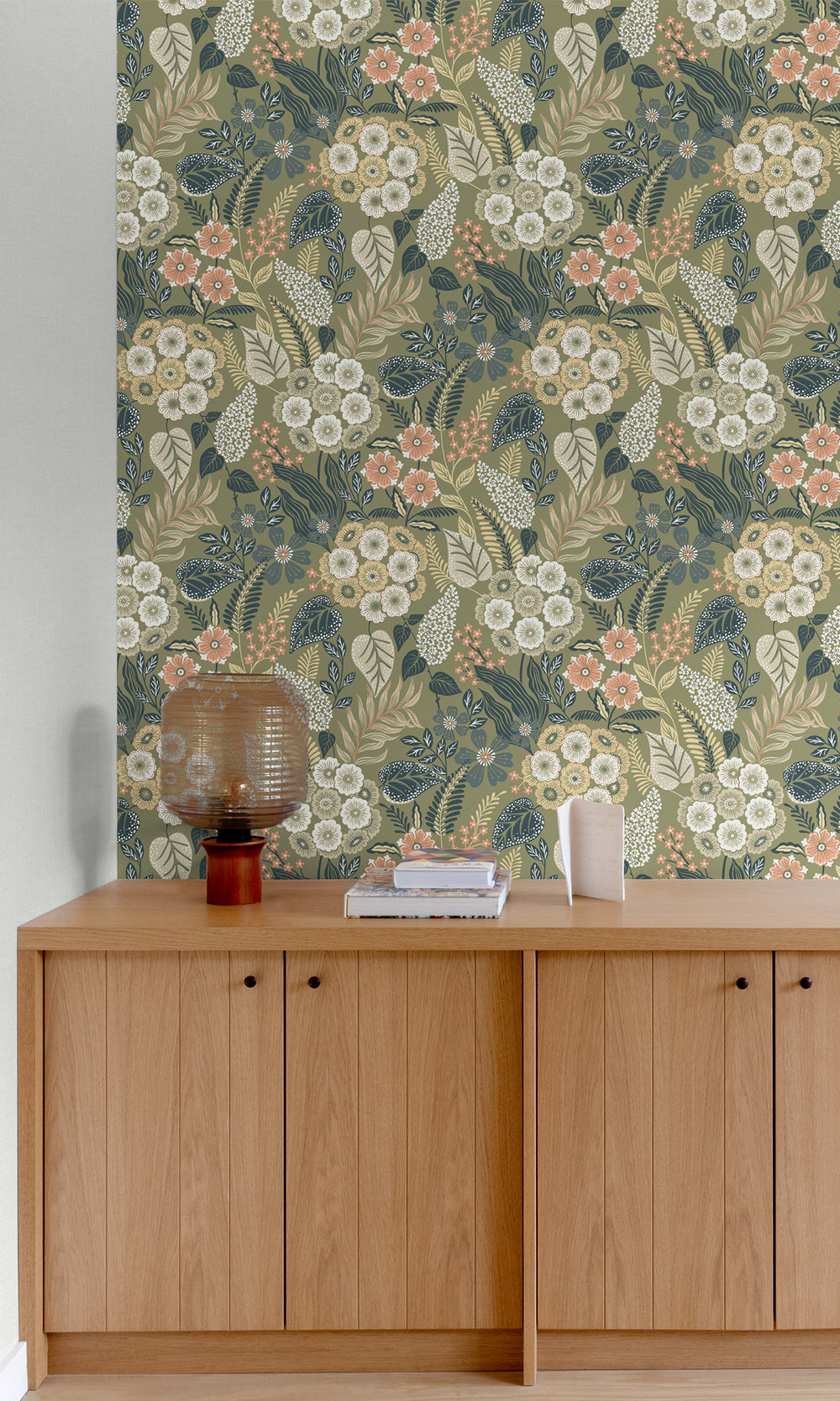 Bandicoot/William Blue Tropical Bouquet Wallpaper R9748