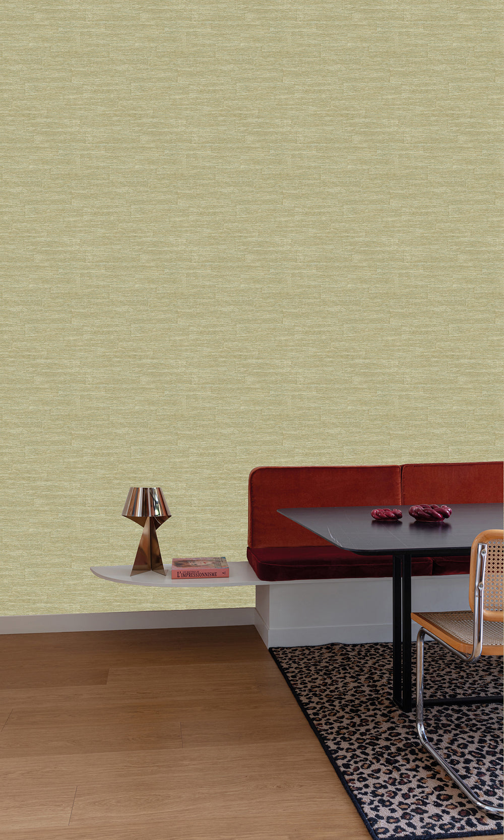 Autumn Sage Faux Grasscloth Wallpaper R9753