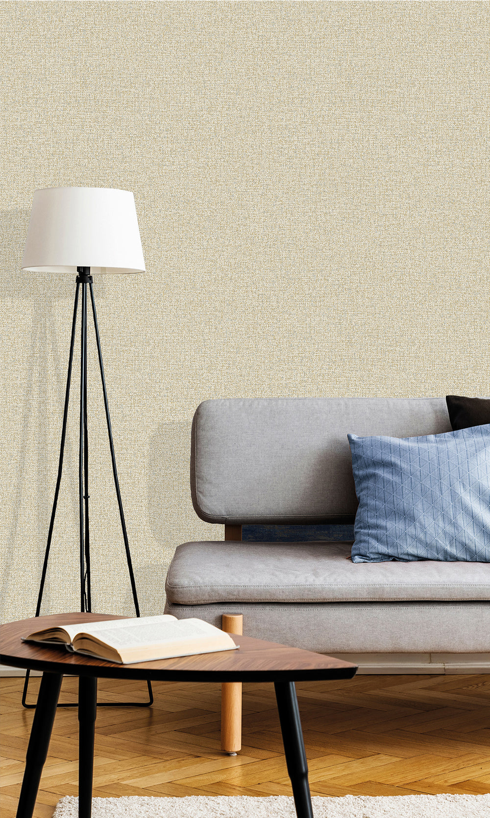 Misty Meadow Abstract Plain Weave Wallpaper R9756