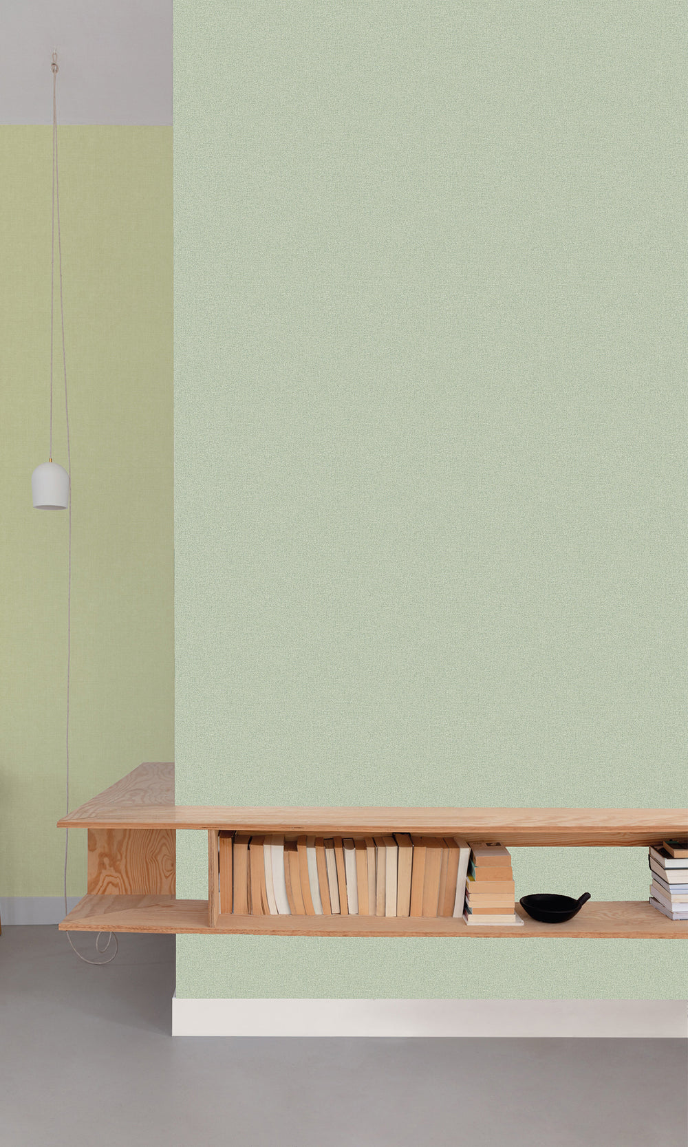 Fog Green Abstract Plain Weave Wallpaper R9758