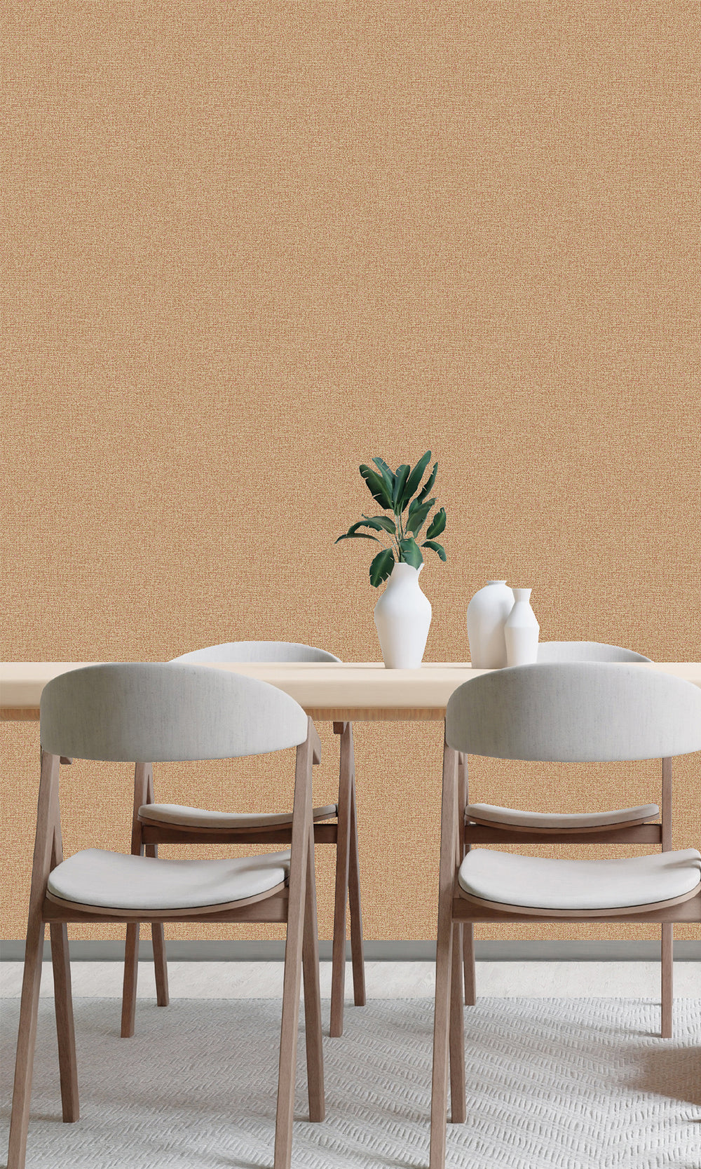 Loquat Brown Abstract Plain Weave Wallpaper R9759