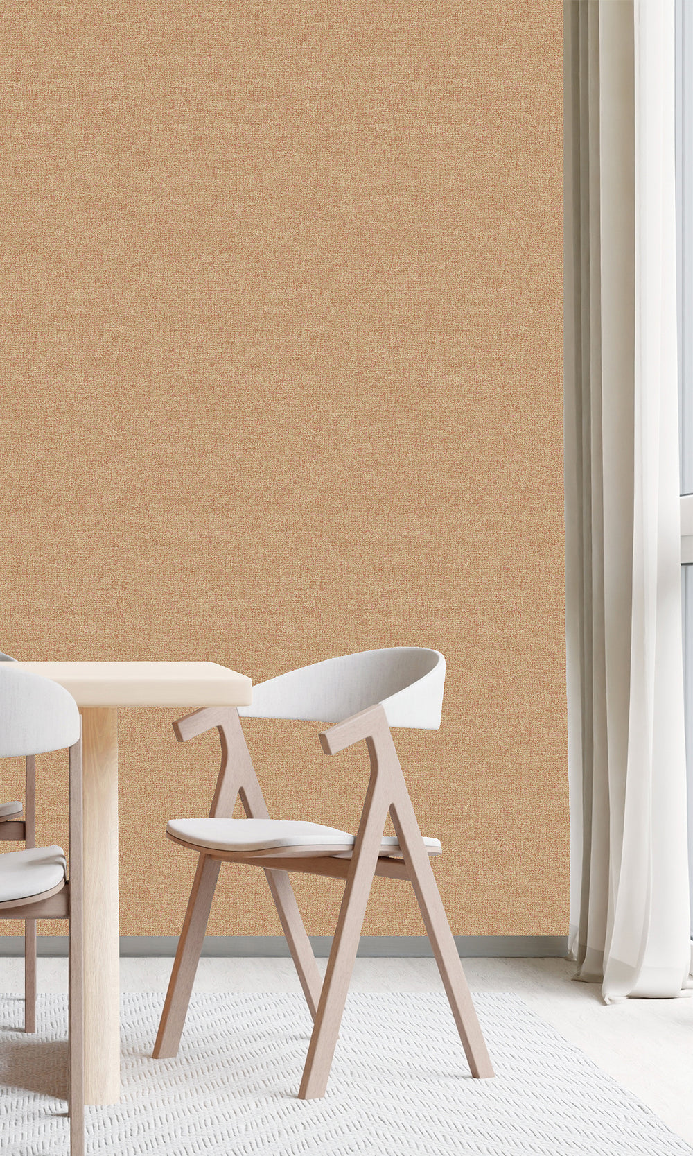 Loquat Brown Abstract Plain Weave Wallpaper R9759