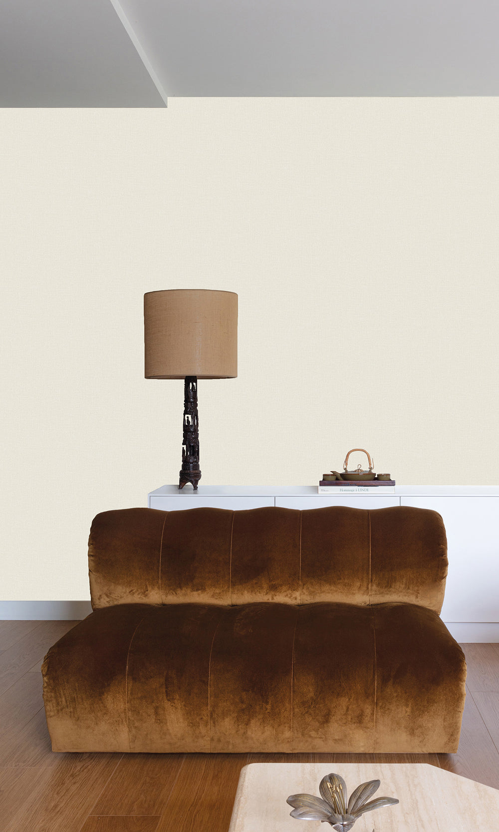 Oyster Haze Fine Weave Wallpaper R9762