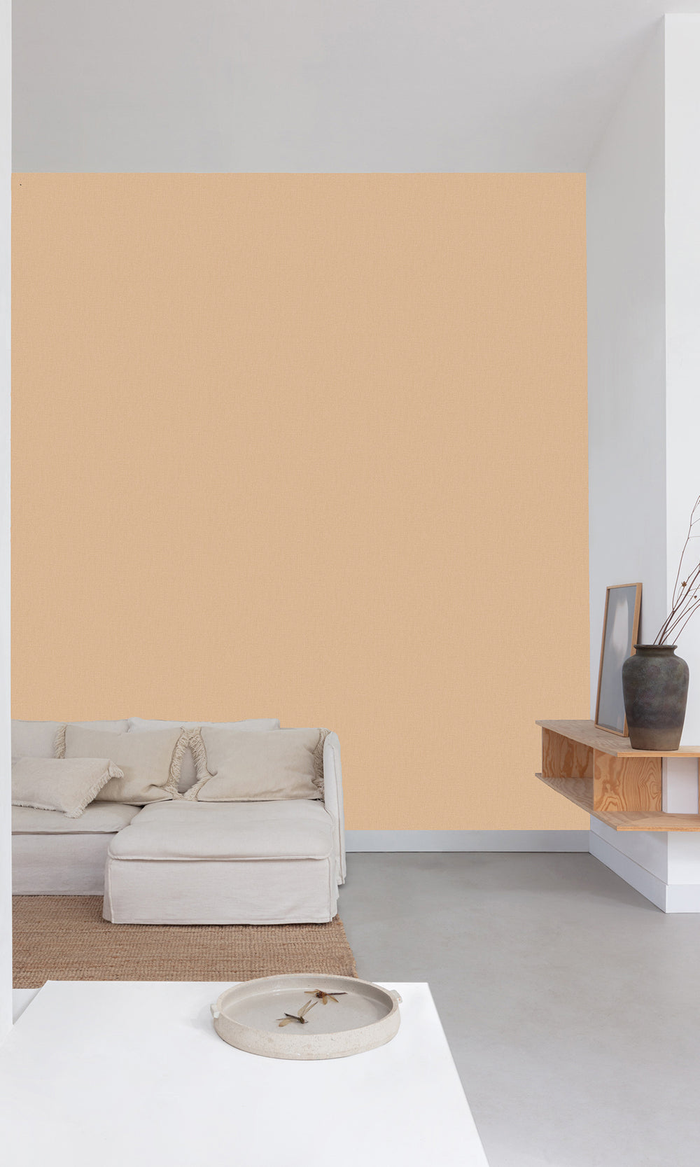 Honey Peach Fine Weave Wallpaper R9771