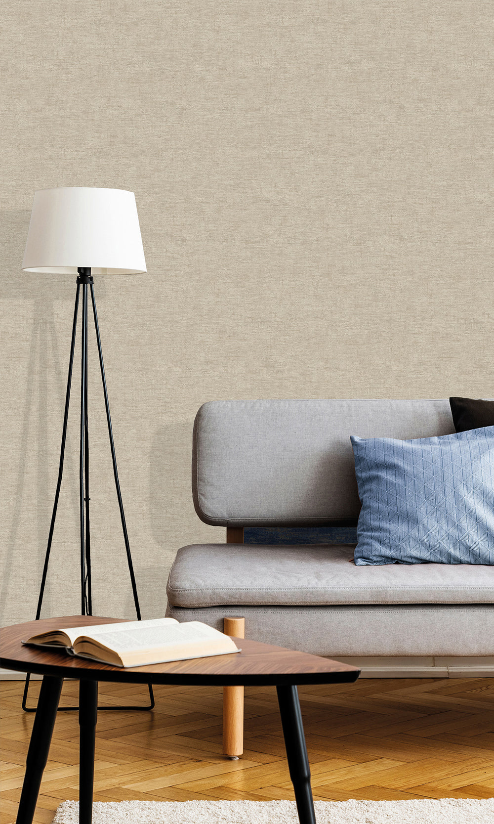 Oyster Grey Faux Concrete Wallpaper R9775
