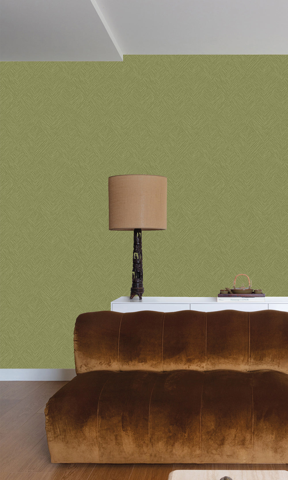 Oregano Tiled Basketweave Wallpaper R9781