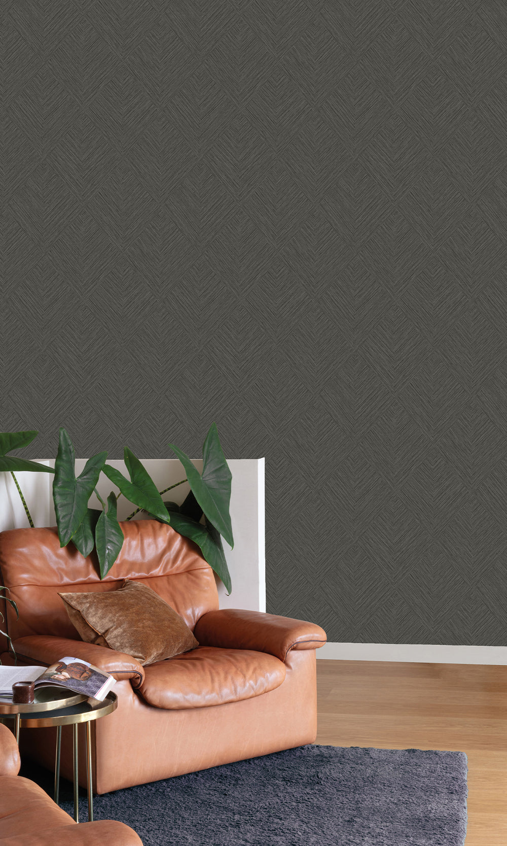 Gravel Tiled Basketweave Wallpaper R9782