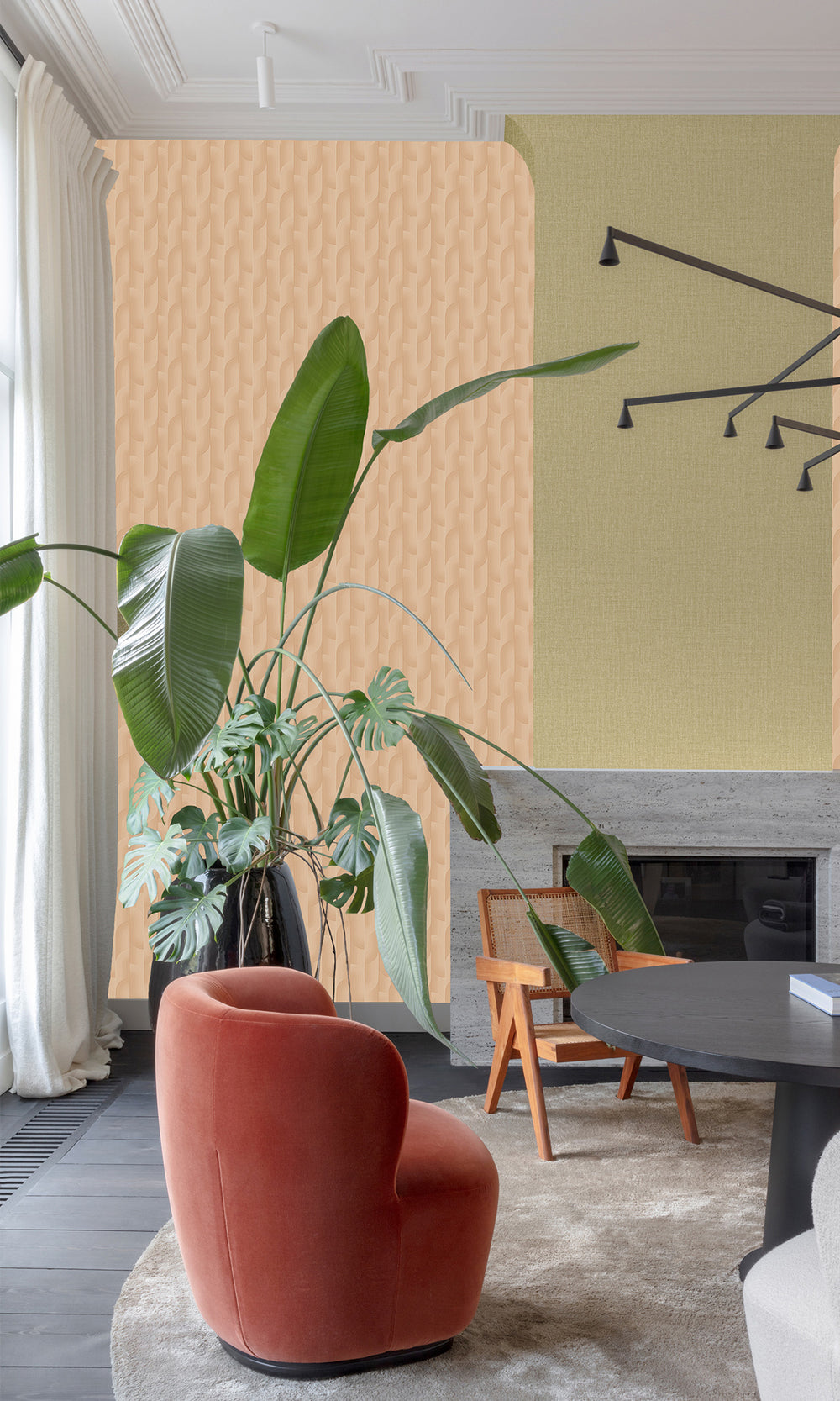 Cinnamon Frost Knitted Stripe Wallpaper R9788