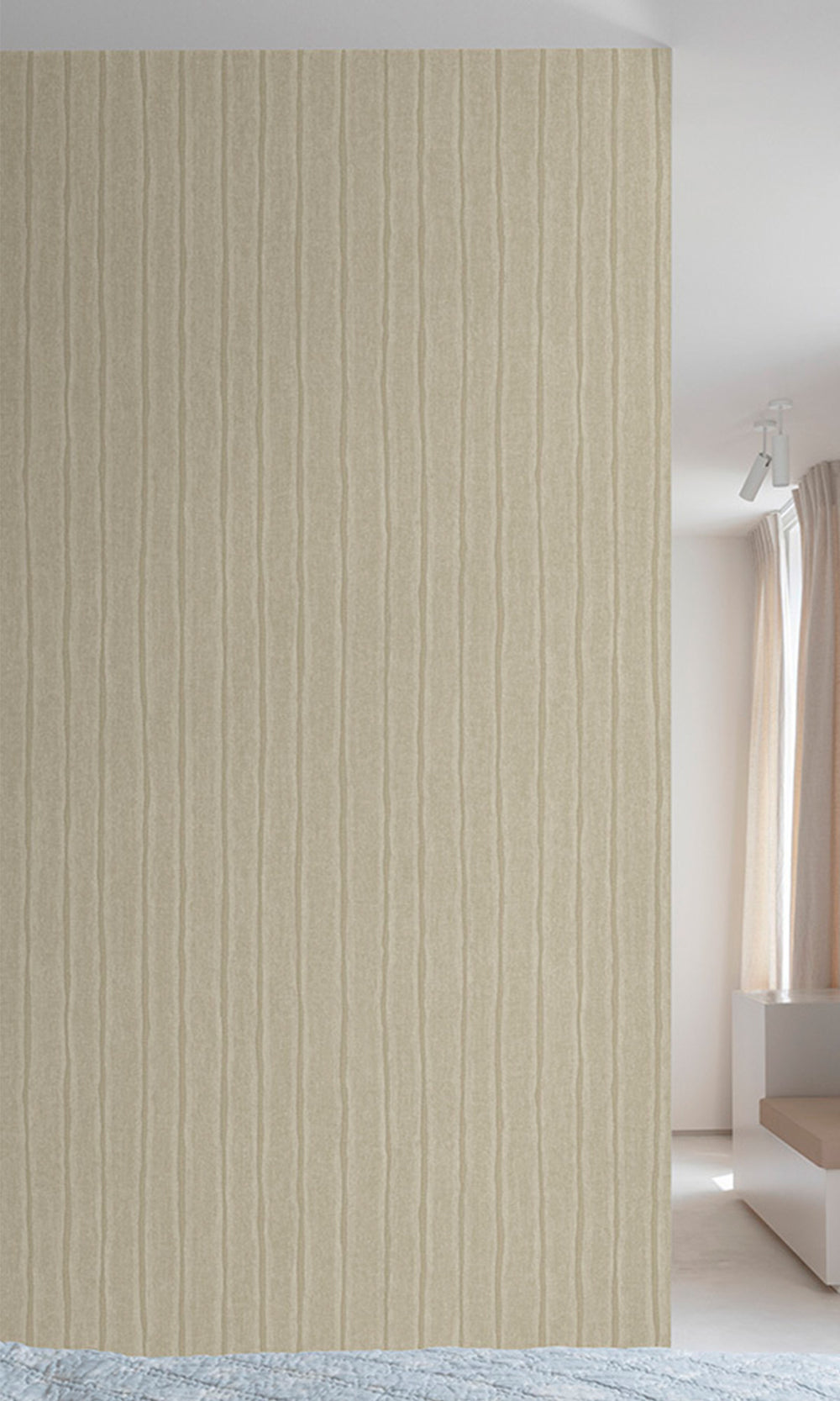 Desert Khaki Uneven Stripe Wallpaper R9790