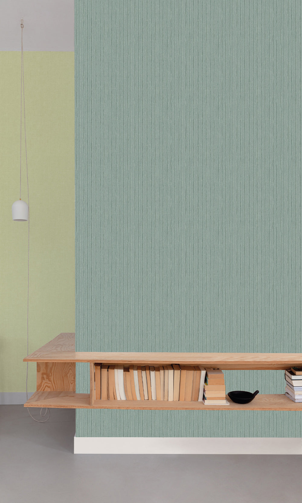 Spruce Shade Uneven Stripe Wallpaper R9792