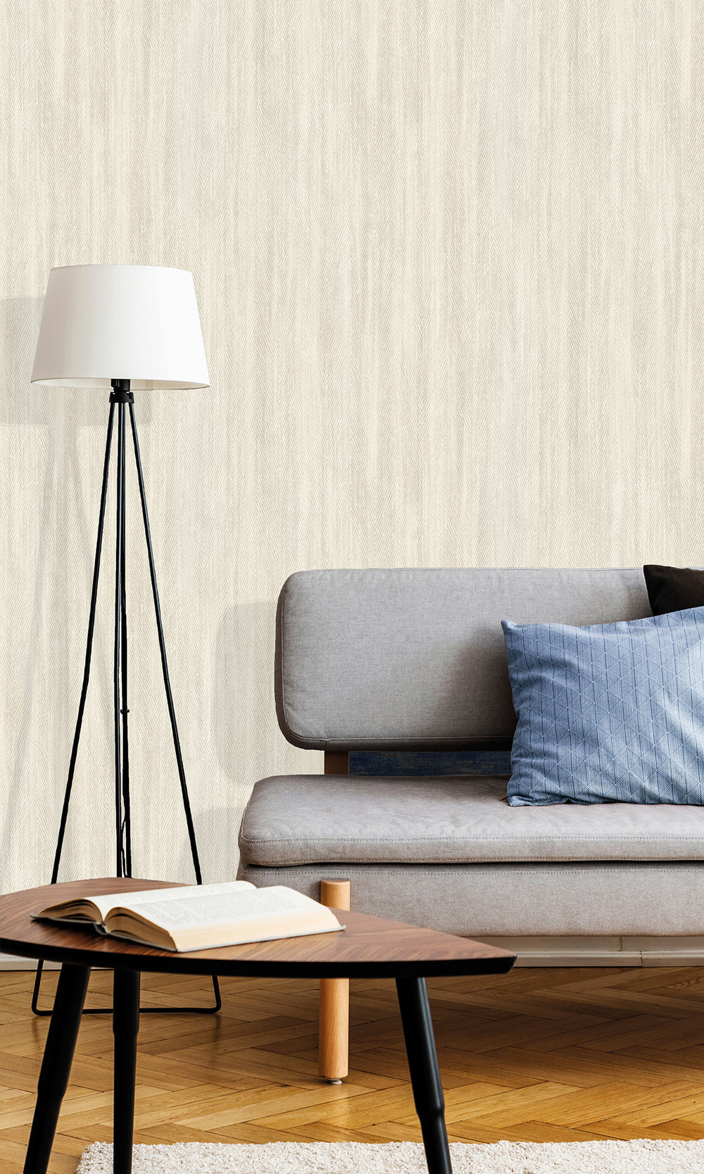 Beige Faux Wood Effect Wallpaper R9795
