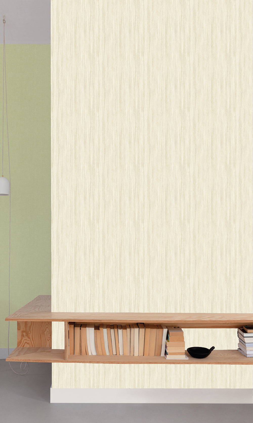 Sage-Beige Faux Wood Effect Wallpaper R9798