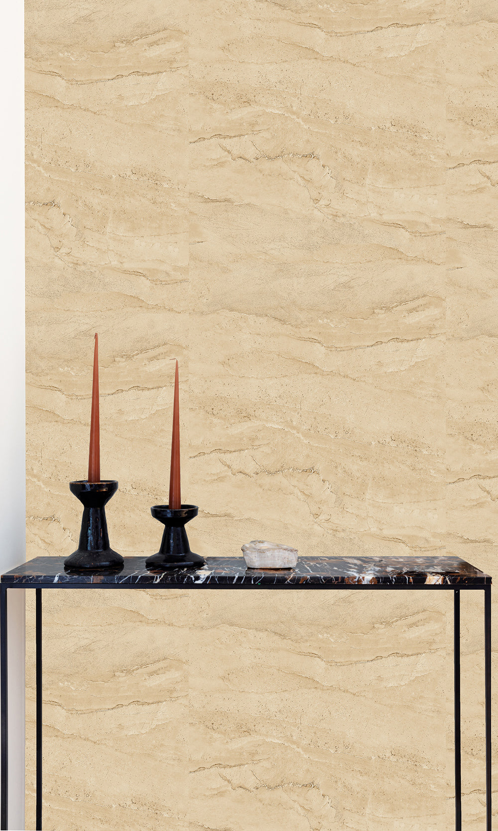 Beige Faux Marble Wallpaper R9800