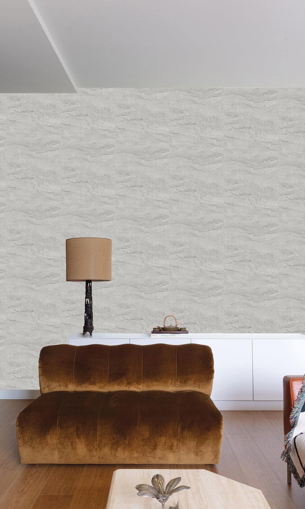 Grey Faux Marble Wallpaper R9801