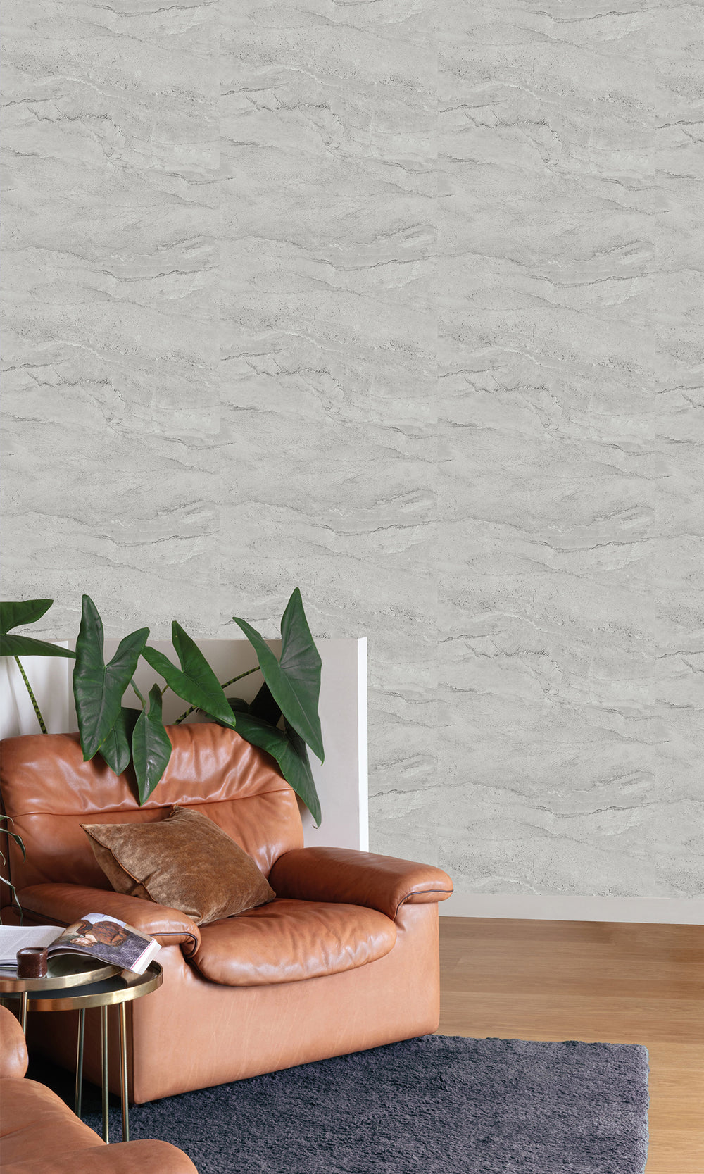 Grey Faux Marble Wallpaper R9801