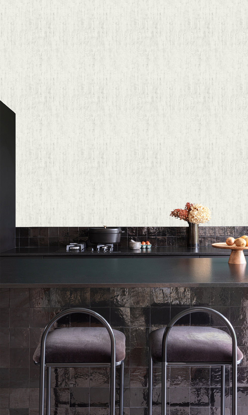 Ghost White Faux Paved Cement Wallpaper R9802