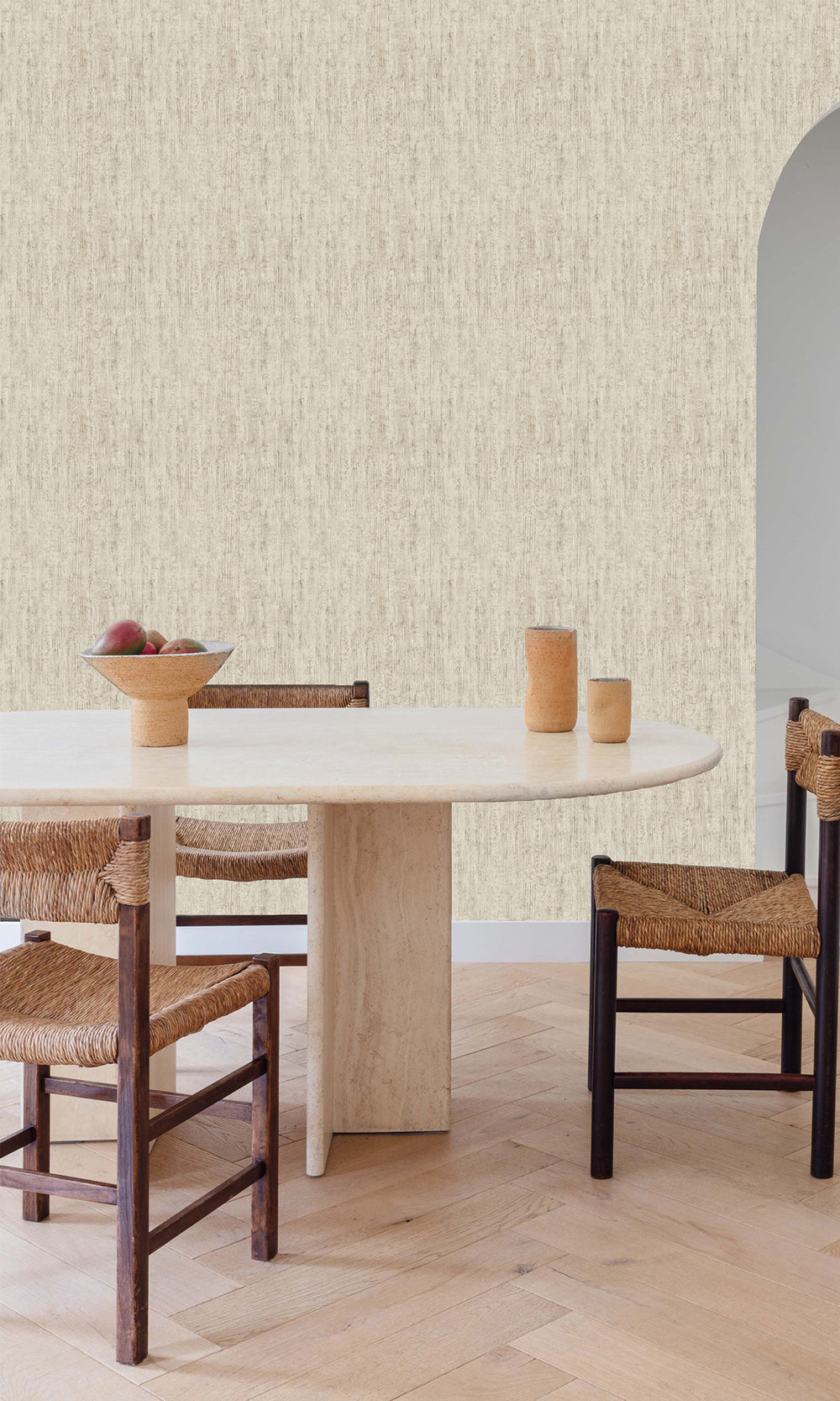 Dirty Beige Faux Paved Cement Wallpaper R9804