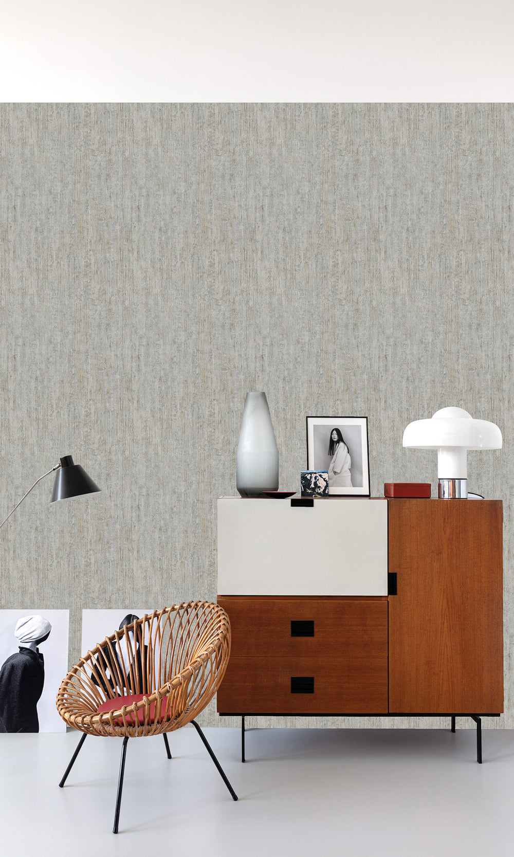 Ash Blue Faux Paved Cement Wallpaper R9805