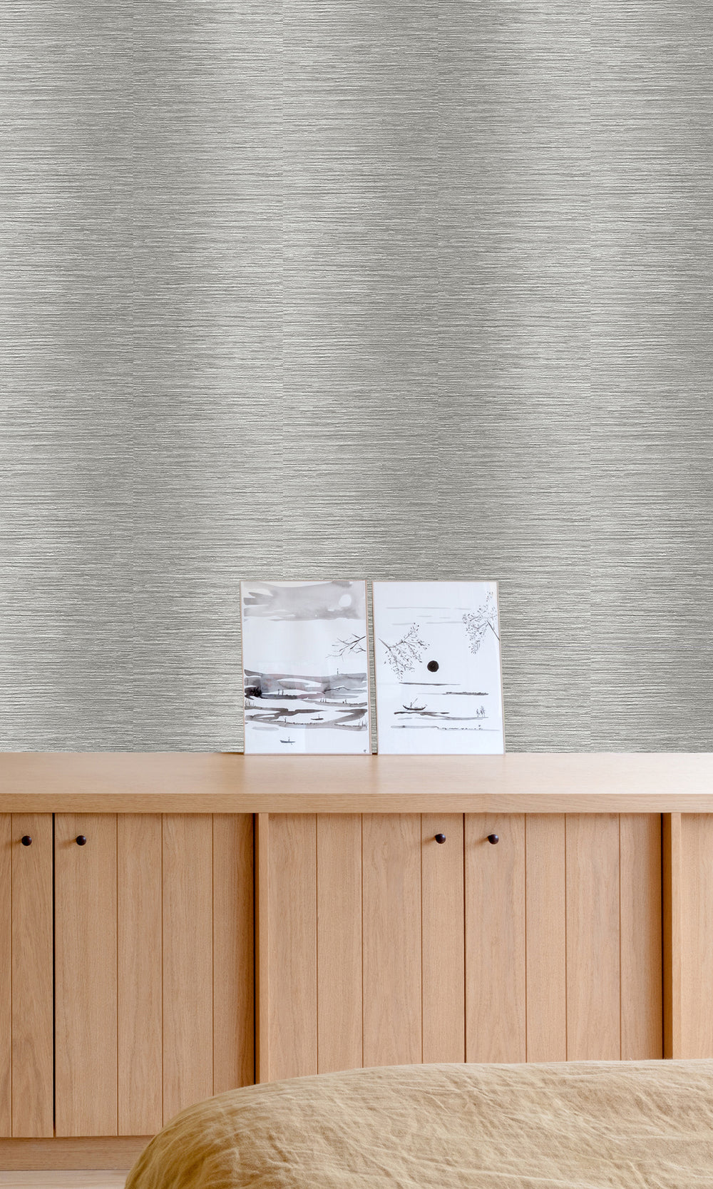 Platinum Horizontal Candy Stripe Wallpaper R9807