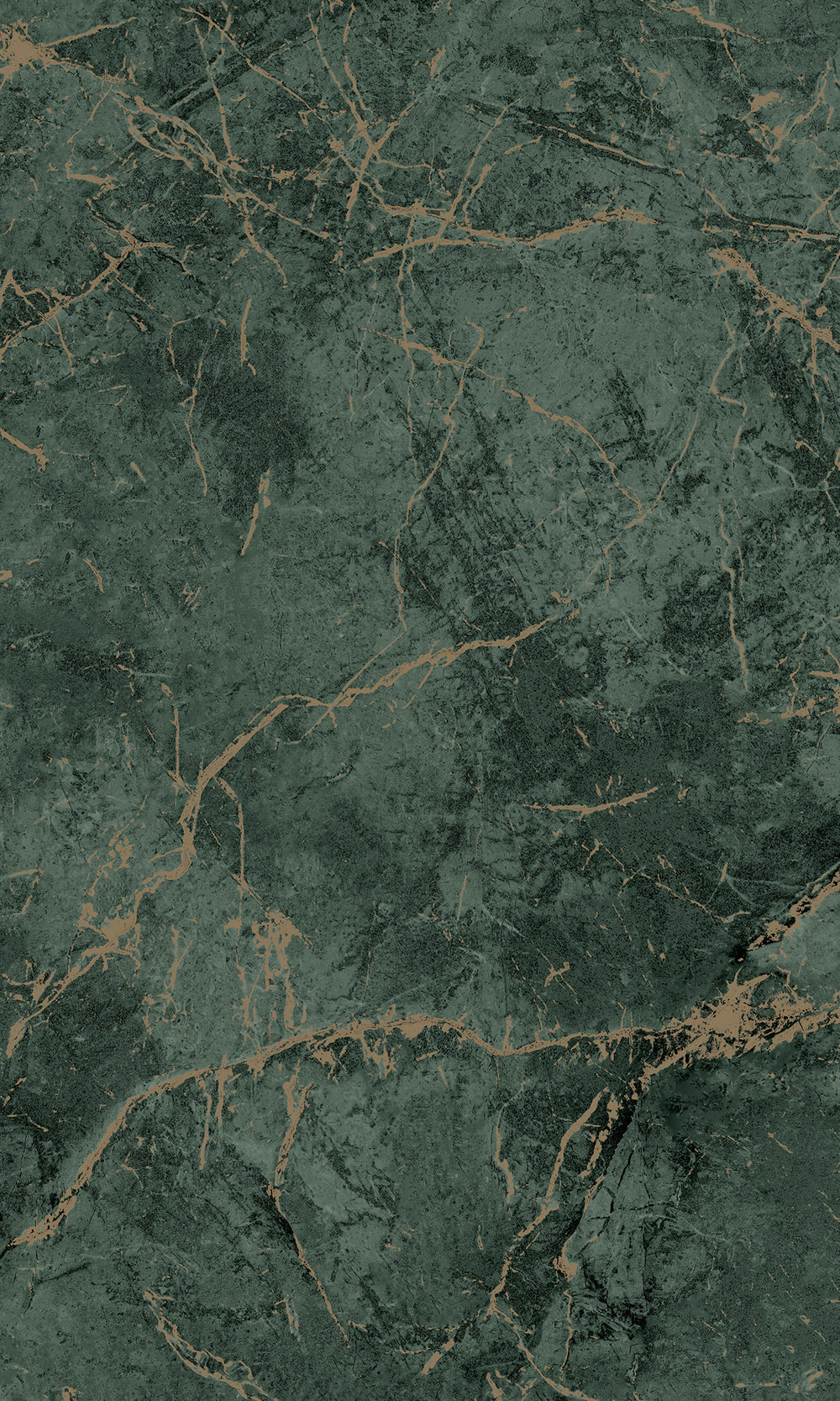 Dark Hunter Green Cracked Marble Wallpaper R9812