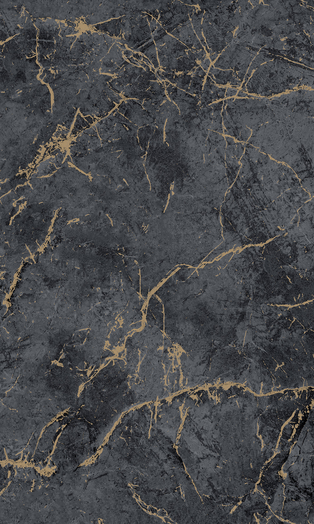 Charcoal Grey Cracked Marble Wallpaper R9813