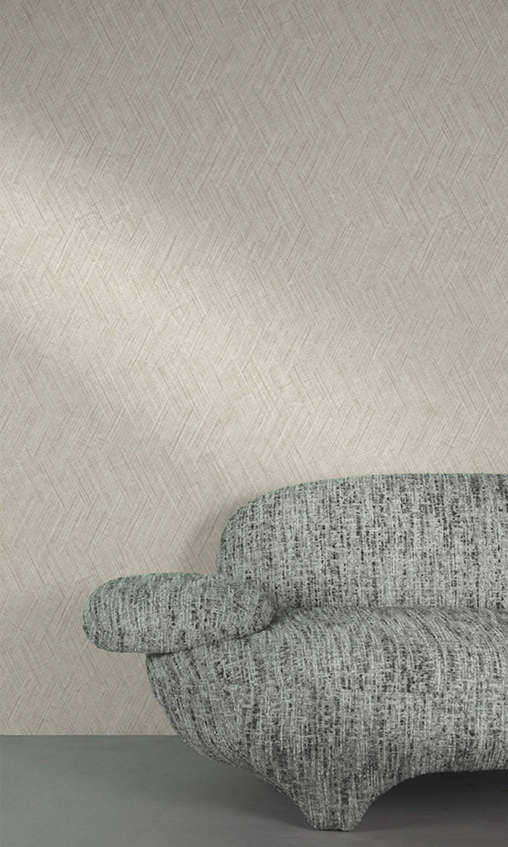 Metallic Mist Straw Weave Wallpaper R9817