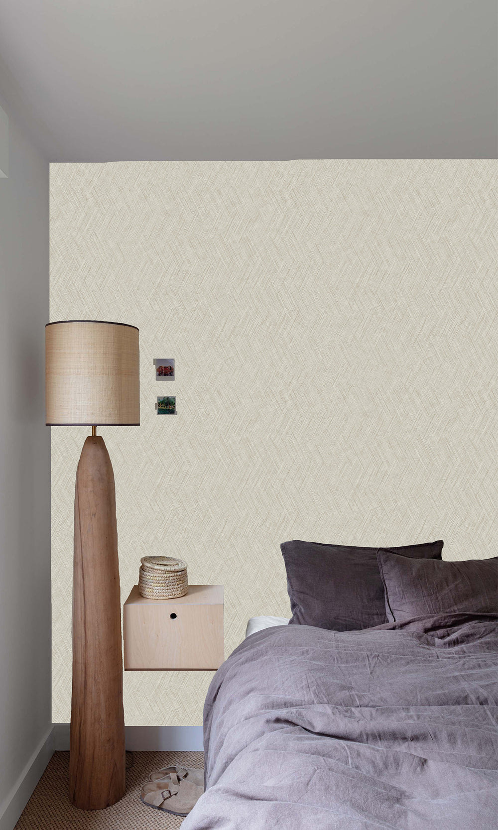 Metallic Mist Straw Weave Wallpaper R9817