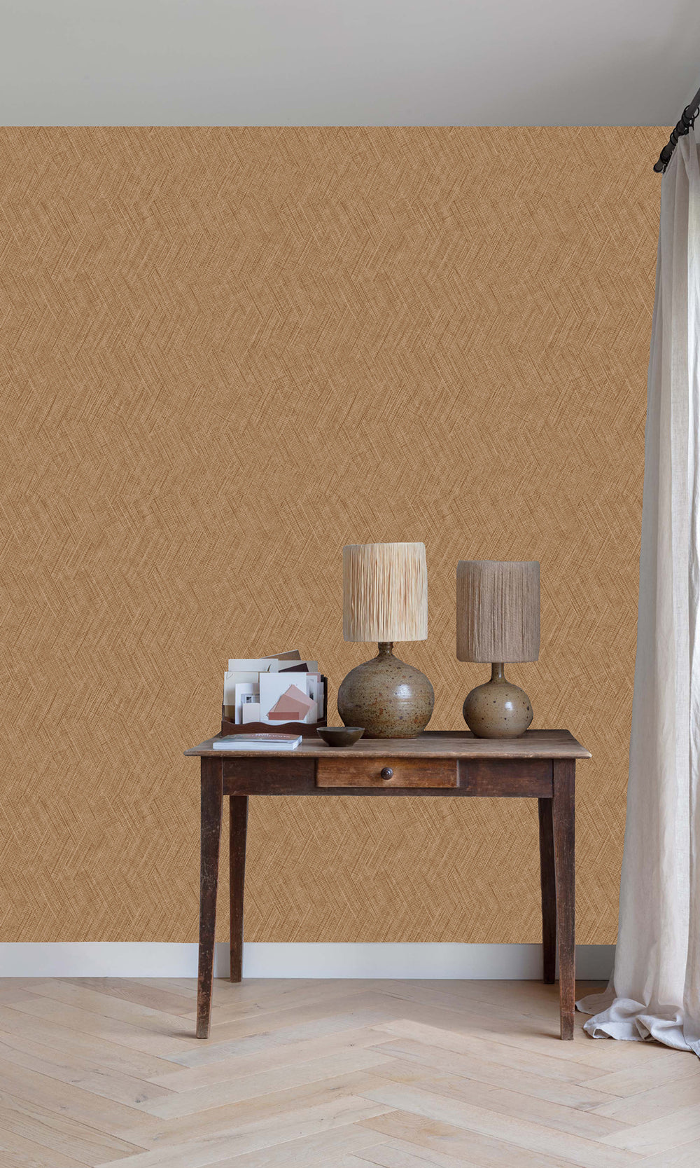 Cambridge Leather Straw Weave Wallpaper R9818