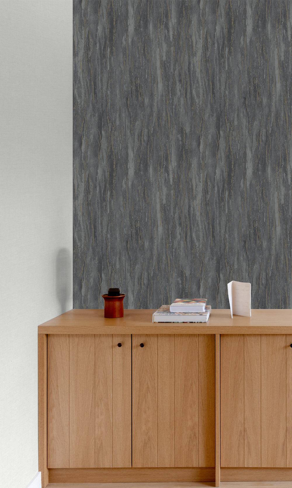 Castor Grey Faux Tree Bark Wallpaper R9821