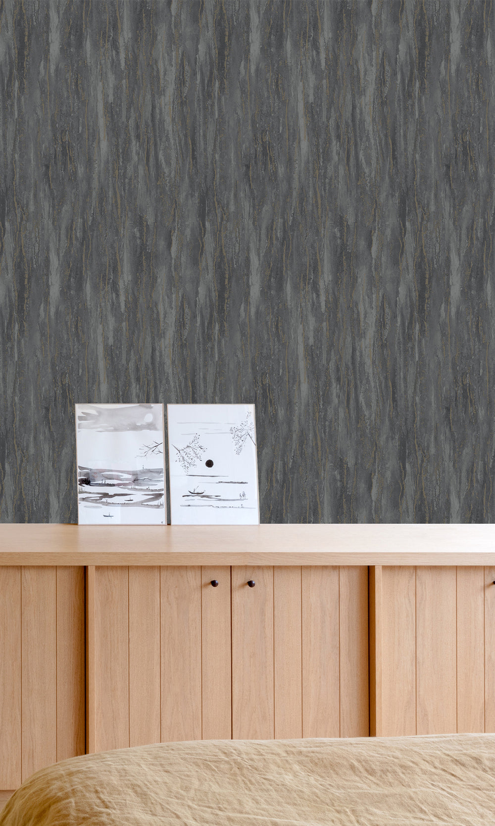 Castor Grey Faux Tree Bark Wallpaper R9821