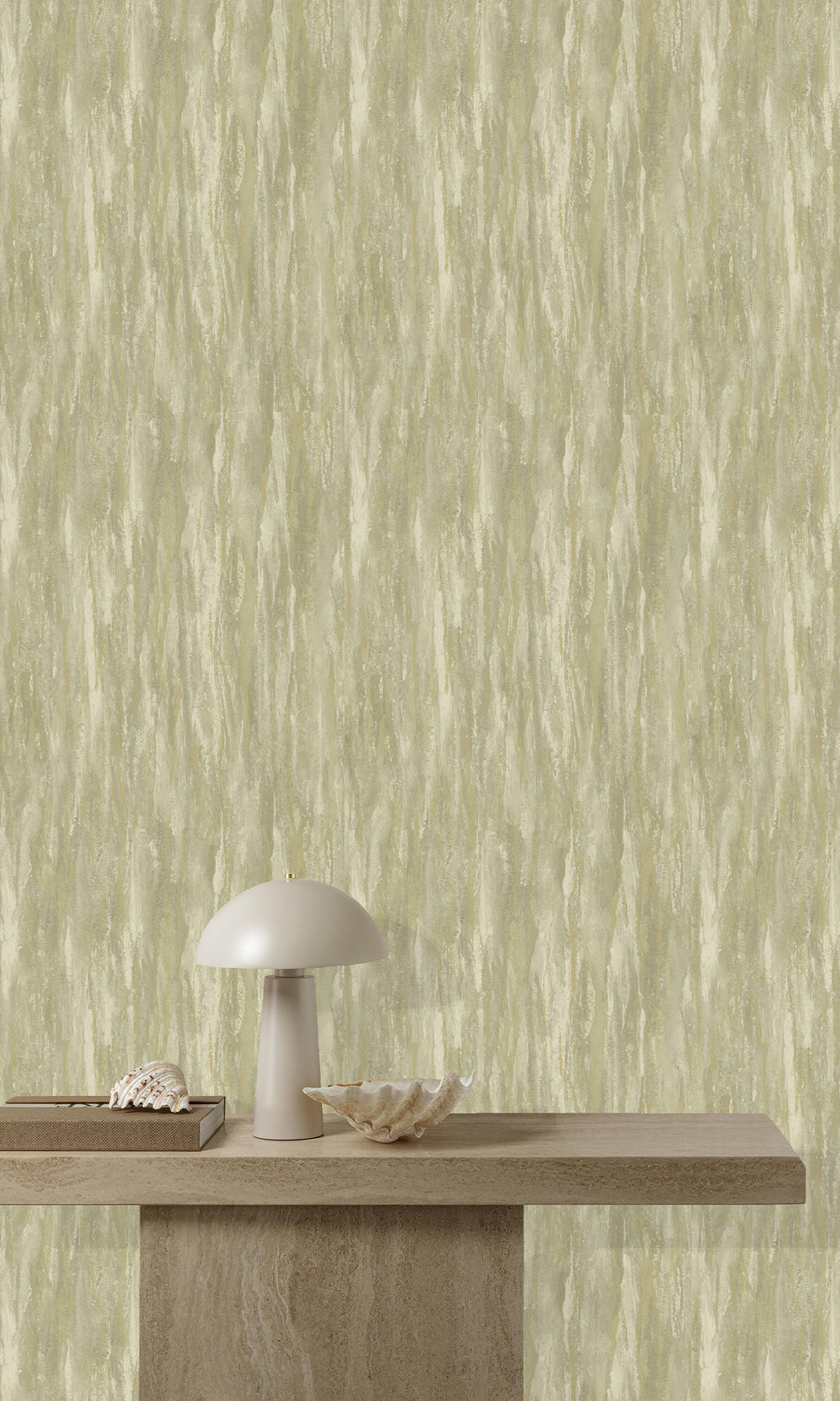 Coriander Green Faux Tree Bark Wallpaper R9823