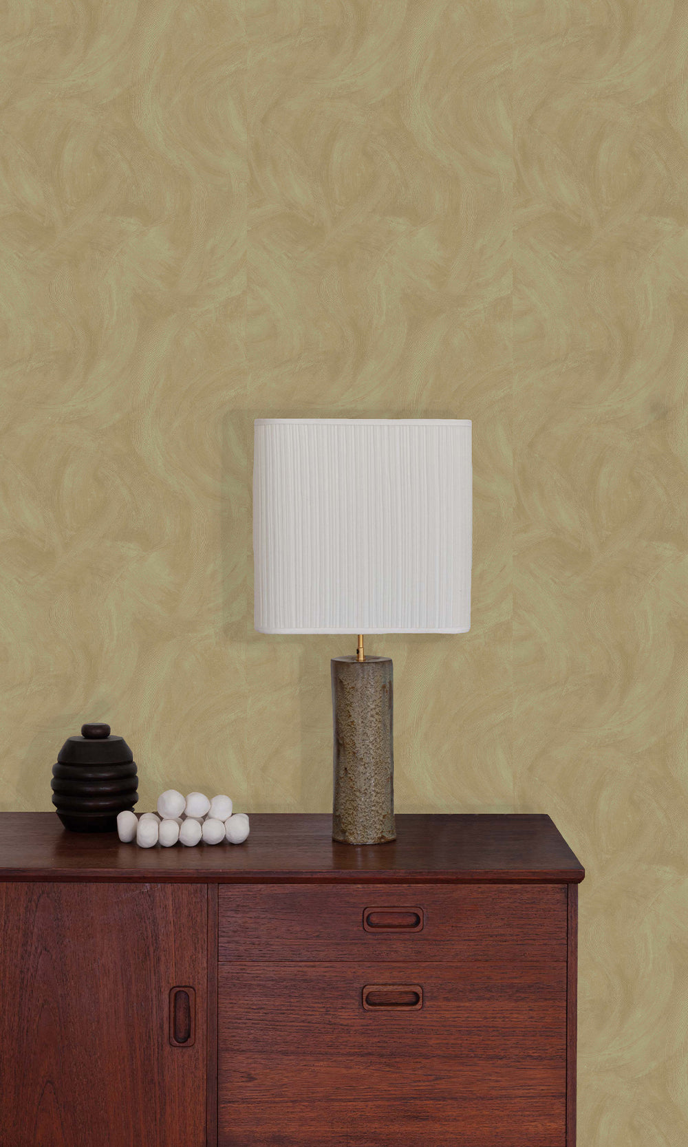 Autumn Laurel Faux Concrete Wallpaper R9832