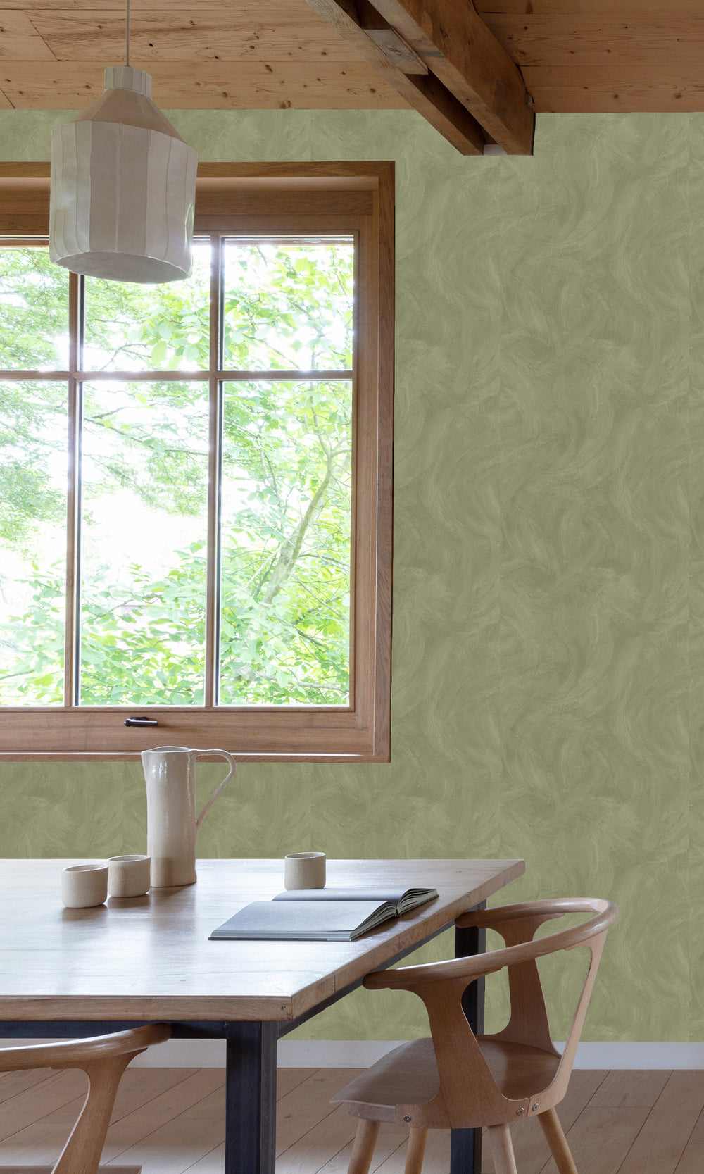 Inness Sage Faux Concrete Wallpaper R9833