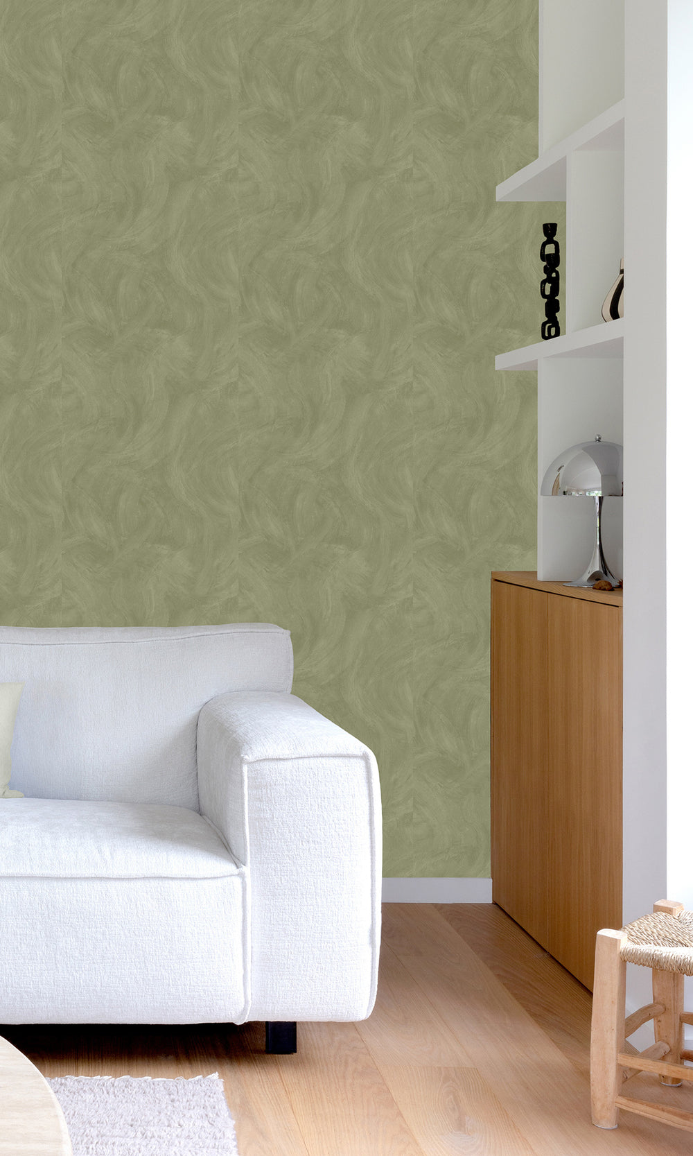 Inness Sage Faux Concrete Wallpaper R9833