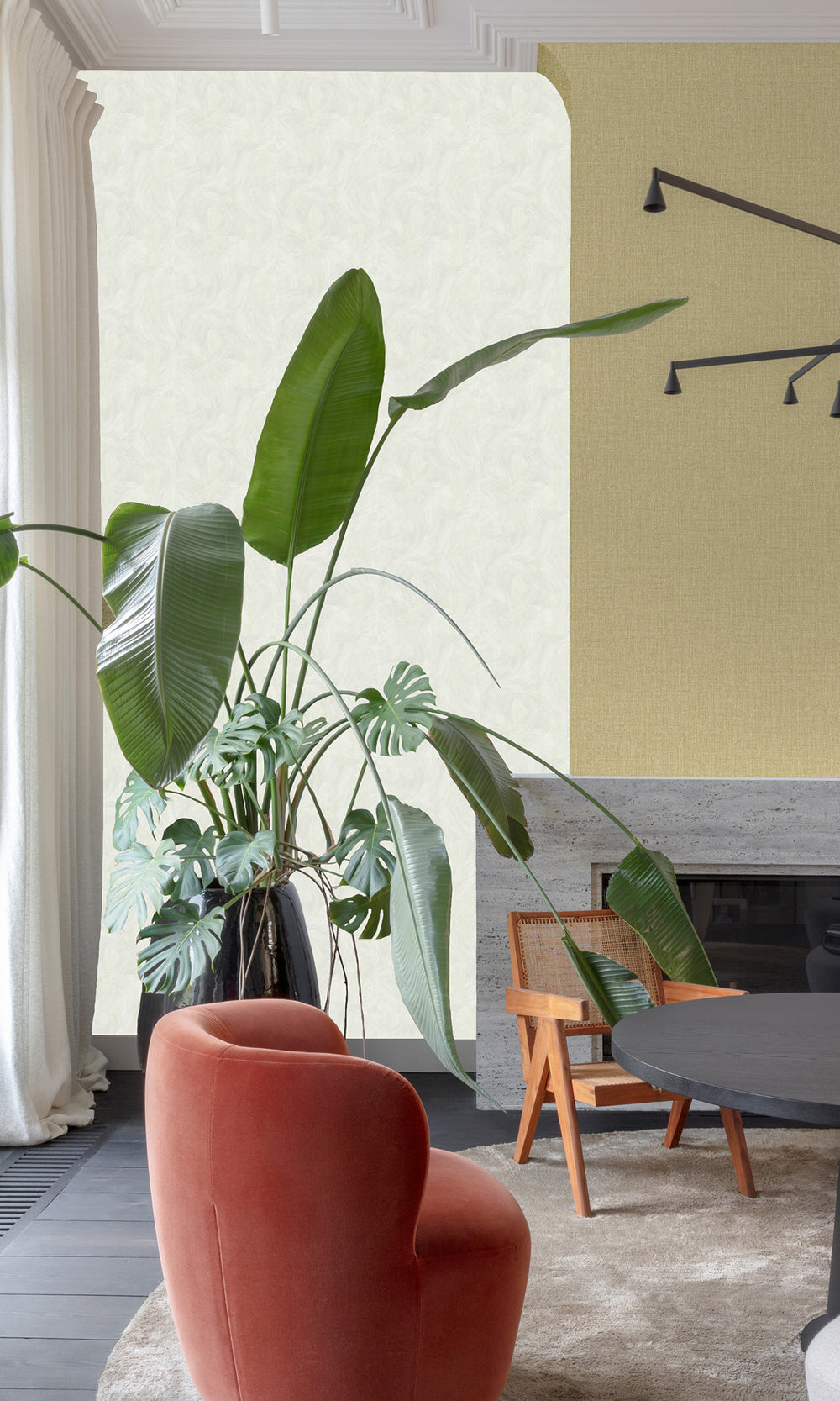 Alaskan Mist Faux Concrete Wallpaper R9835