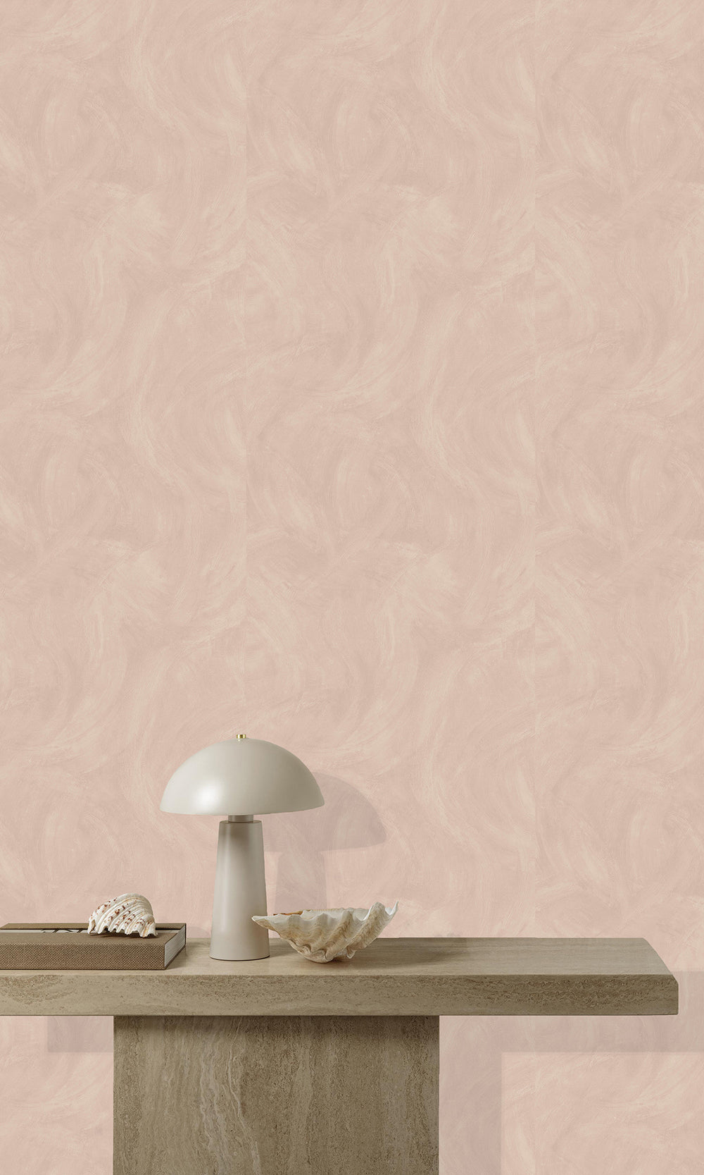 Pink Apatite Faux Concrete Wallpaper R9836