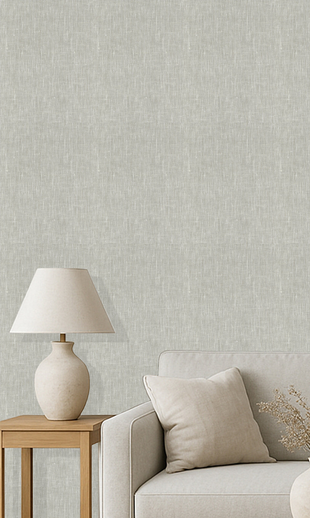 Vintage Khaki Linen Weave Wallpaper R9837