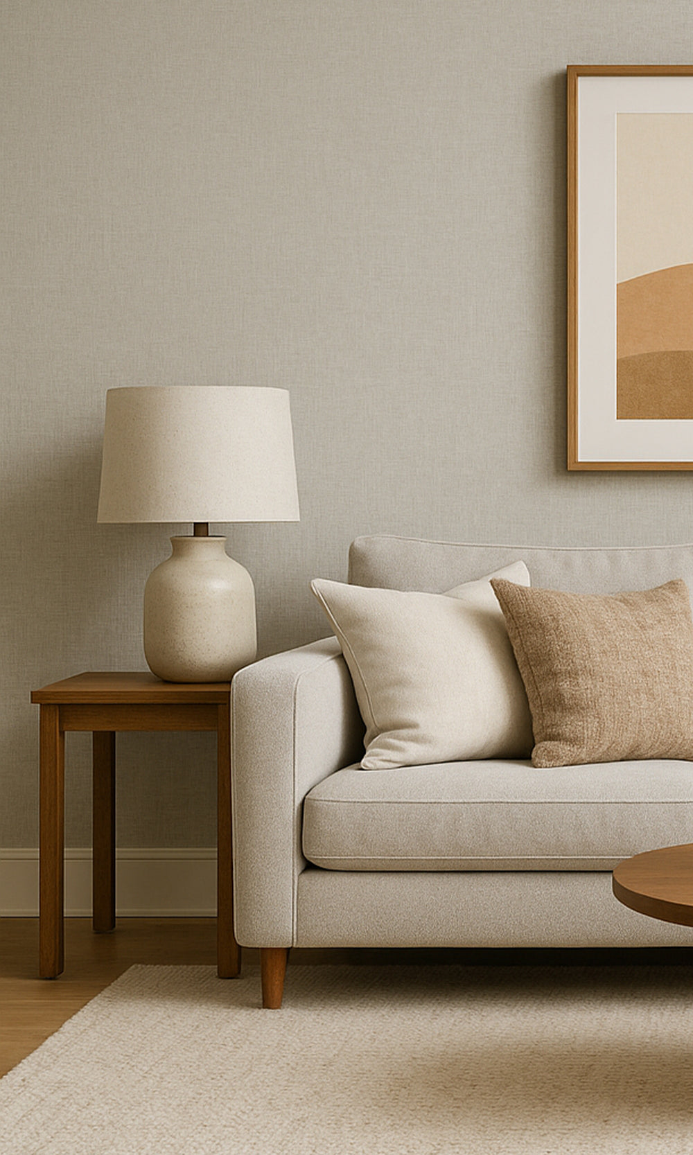 Vintage Khaki Linen Weave Wallpaper R9837