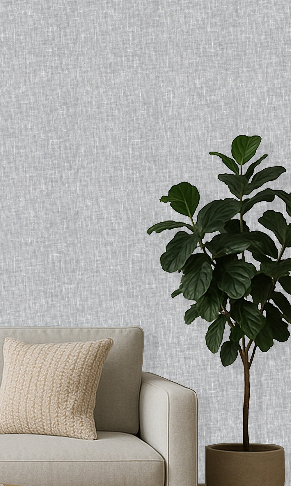 Silver Bullet Linen Weave Wallpaper R9838